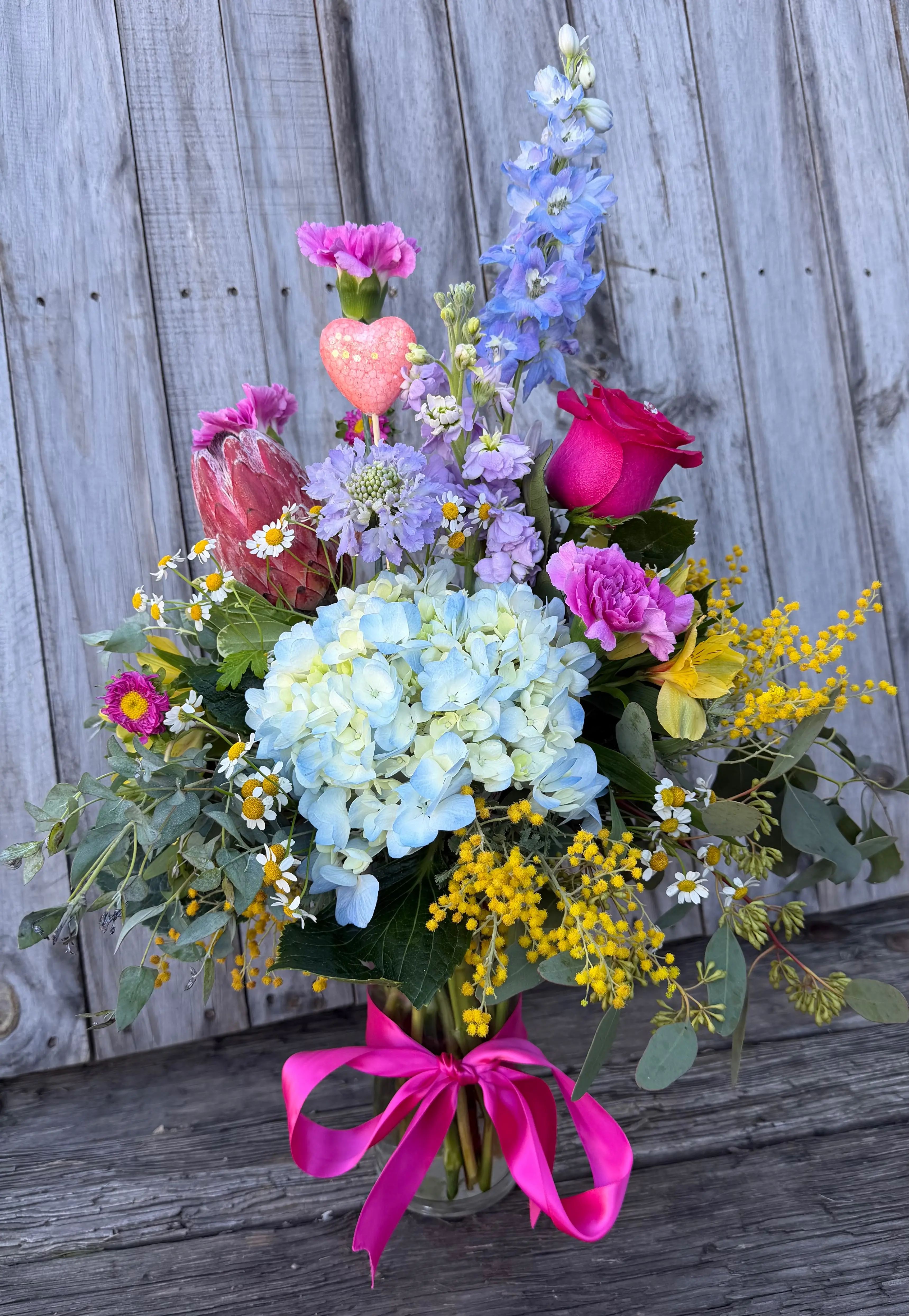 Valentine pinks lavenders and blues