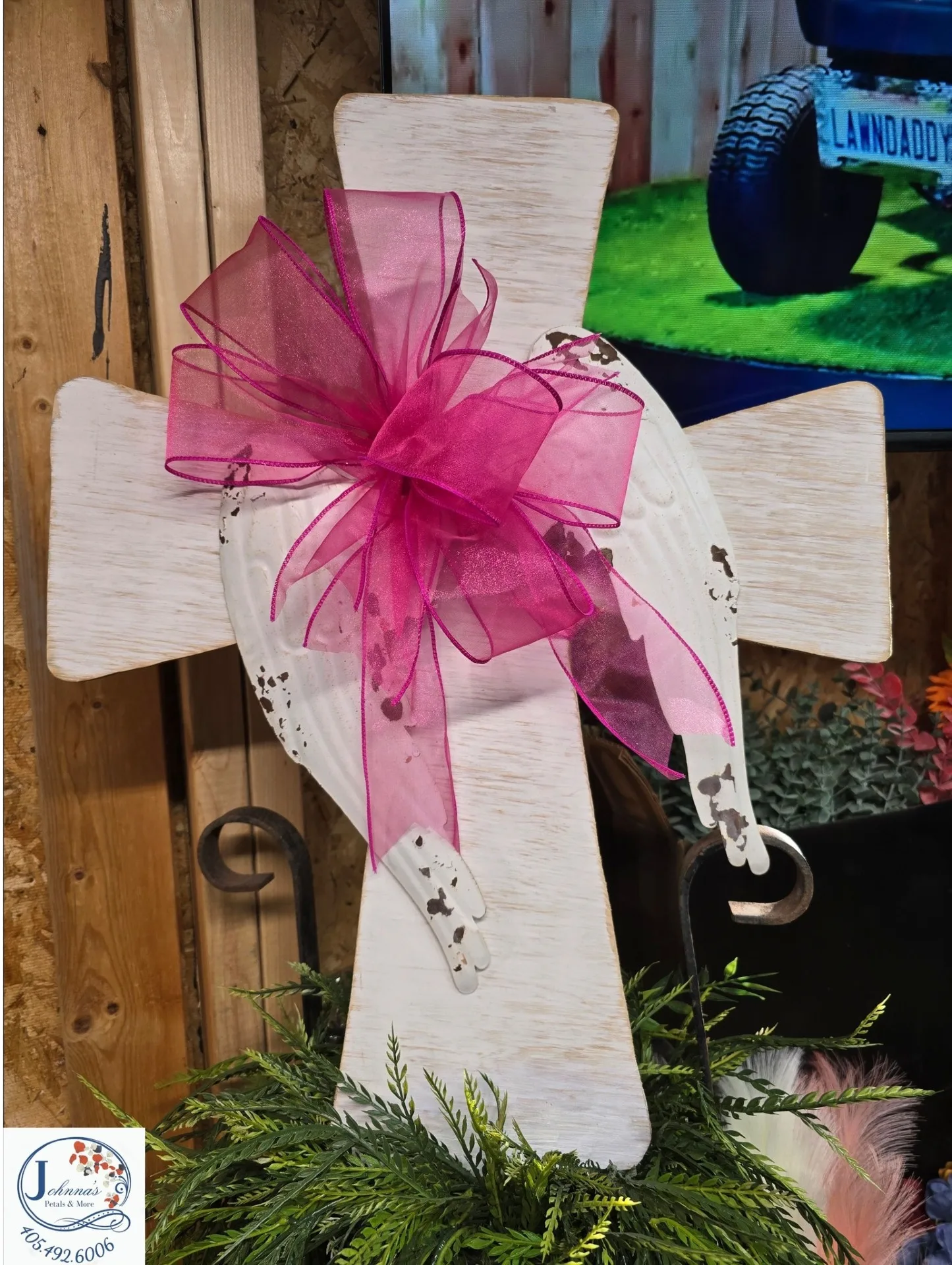 Wooden Cross with Angel Wings Wooden Cross with Angel Wings