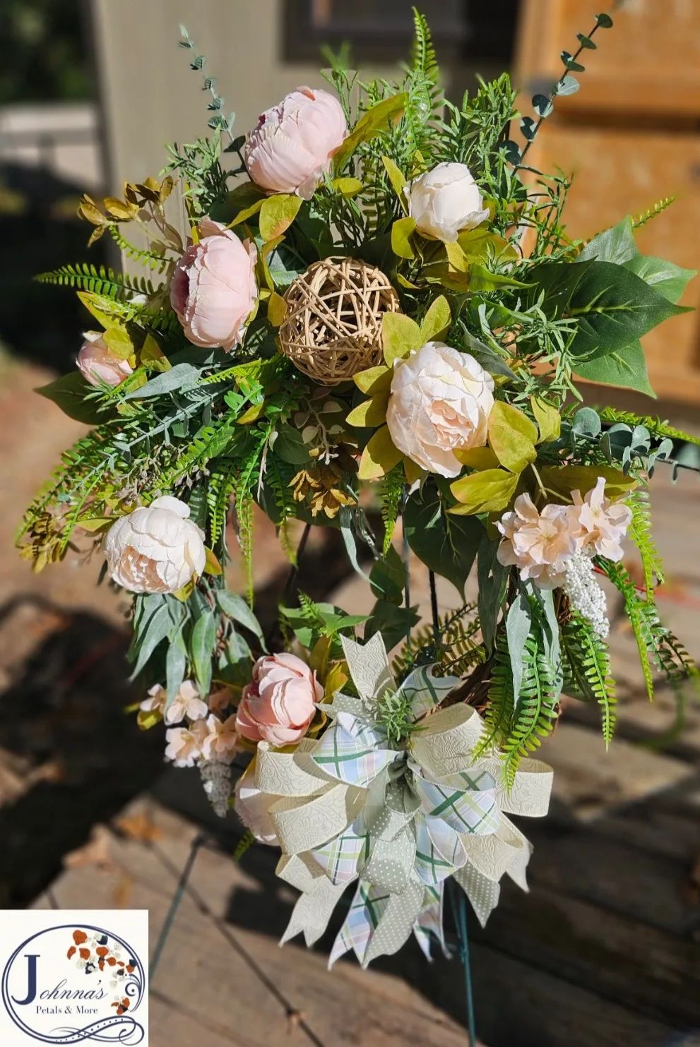 Silk Penoia Grapevine Wreath