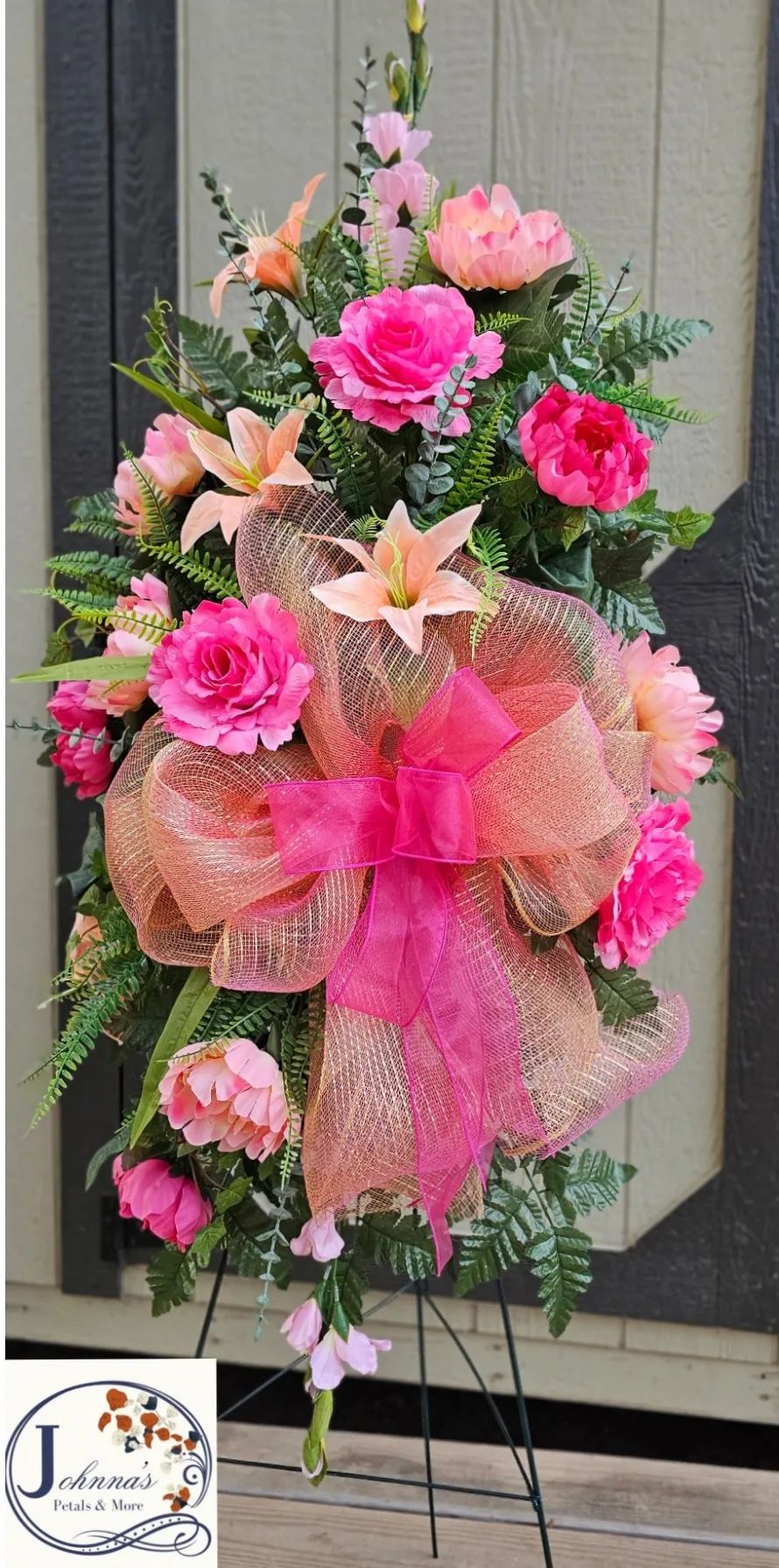 Silk Spray On Easel Silk Arrangement