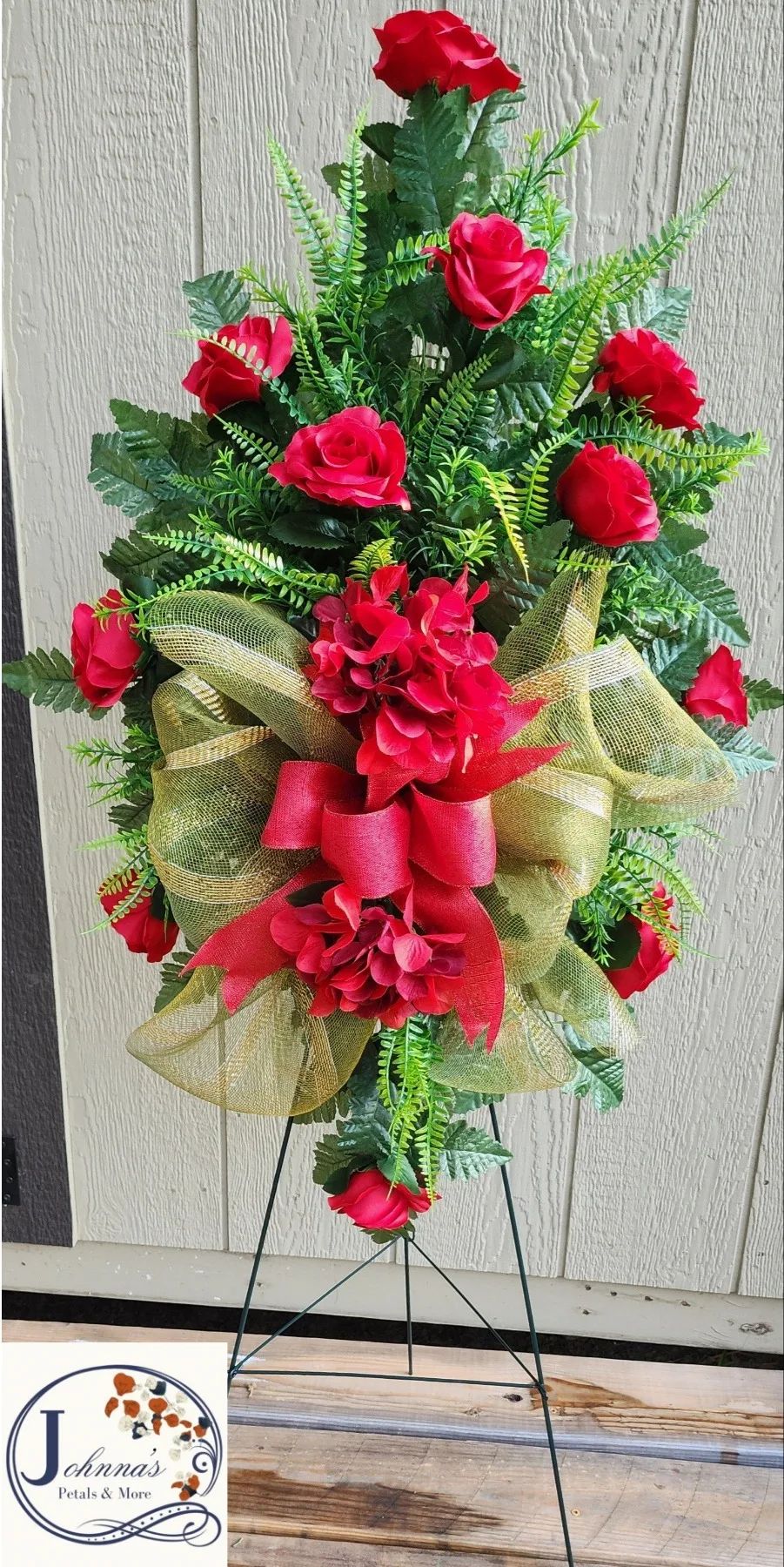 Silk Spray On Easel Silk Arrangement