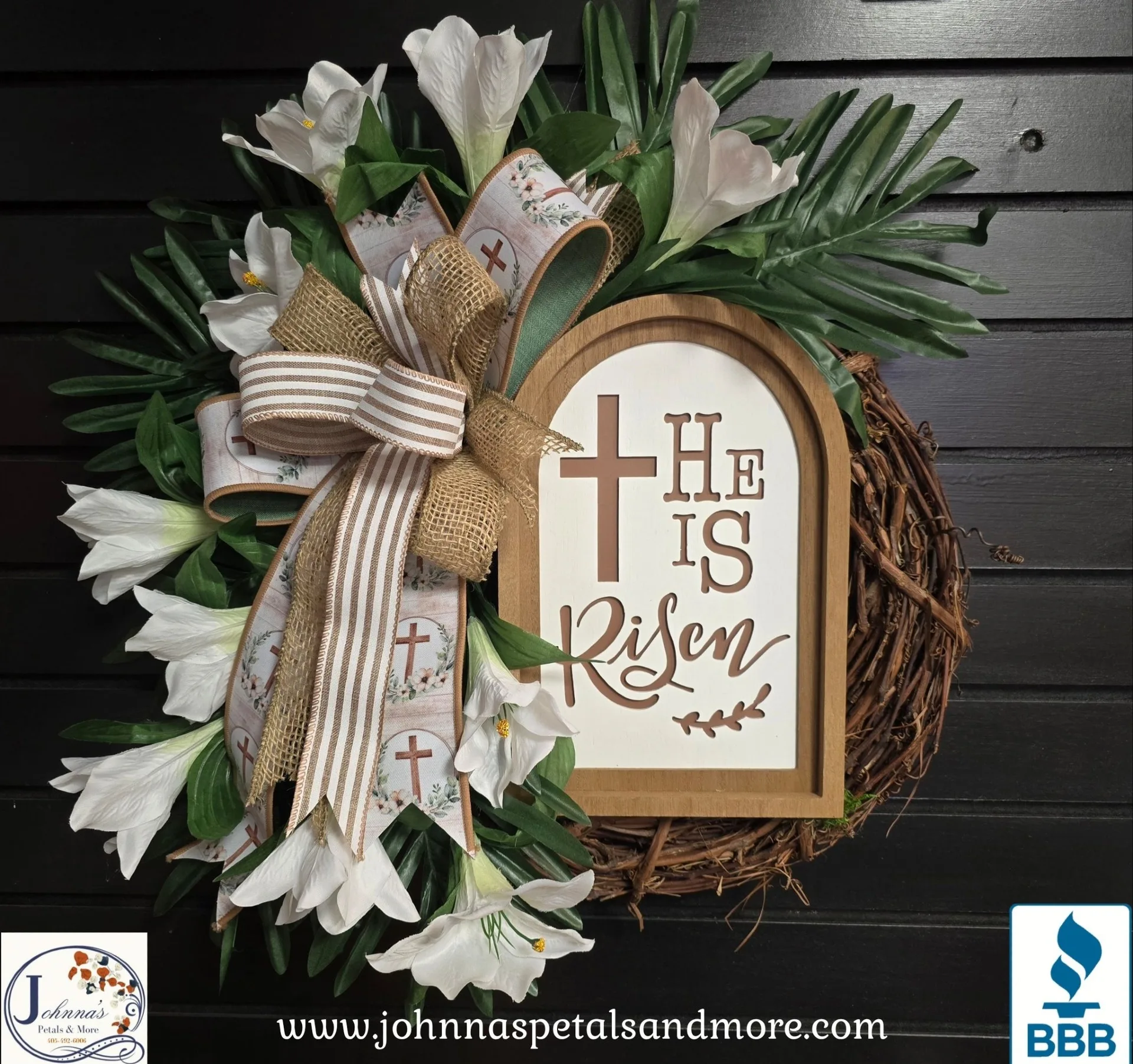 He Is Risen Grapevine Wreath He Is Risen Grapevine Wreath