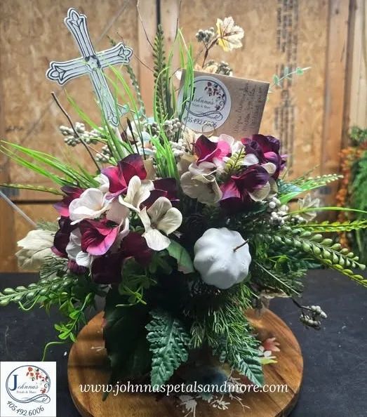Cream & Burgundy Silk Arrangement
