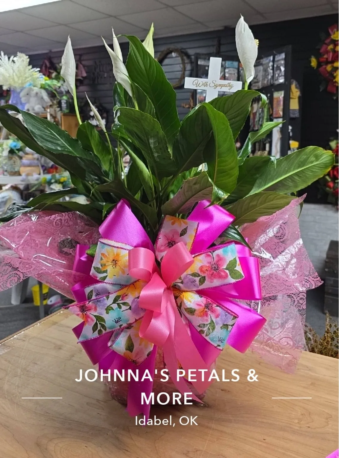 Pretty in Pink Peace Lily Green Plant Pretty in Pink Peace Lily Green Plant