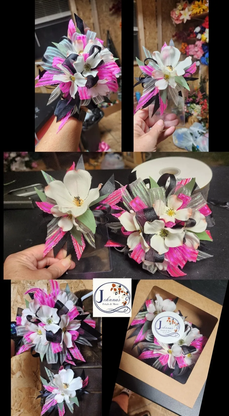 Silk Prom Duo Set Wrist Corsage and Pocket Boutonniere Silk Prom Duo Set Wrist Corsage and Pocket Boutonniere