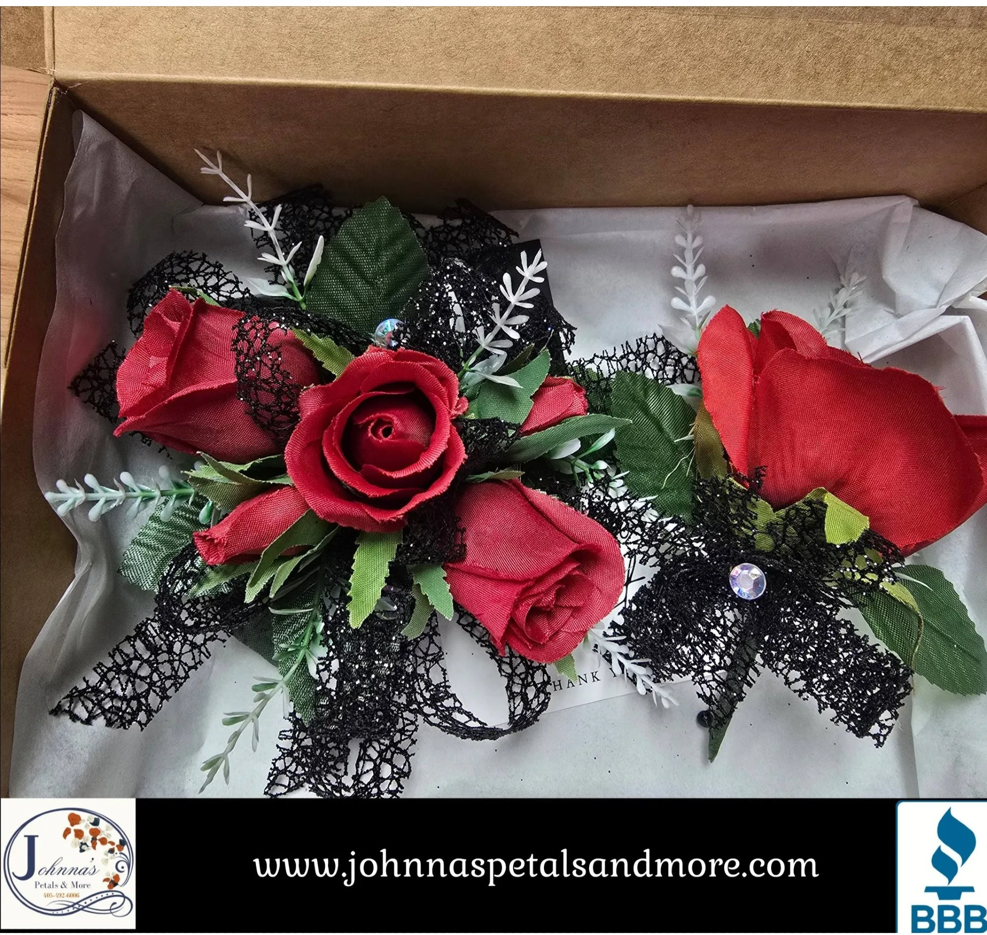 Lady Bug Corsage and Boutonniere Lady Bug Corsage and Boutonniere