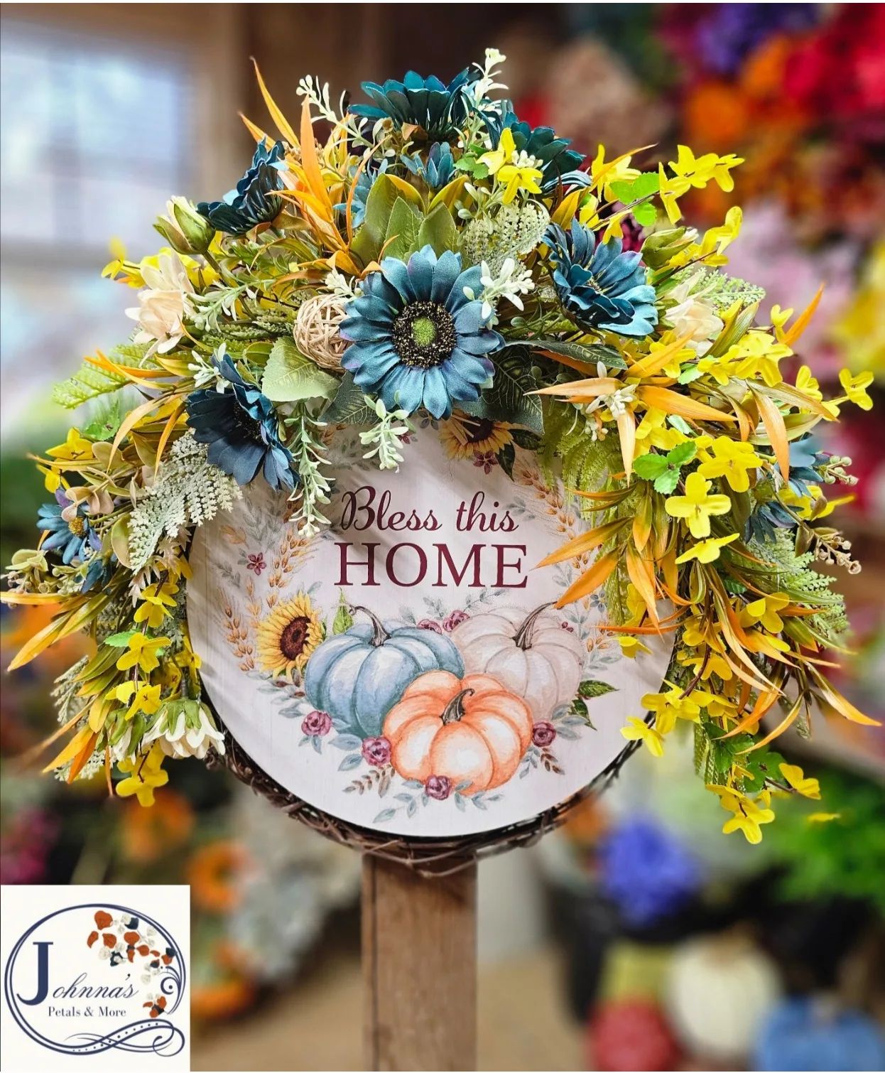 Bless This Home Grapevine Wreath