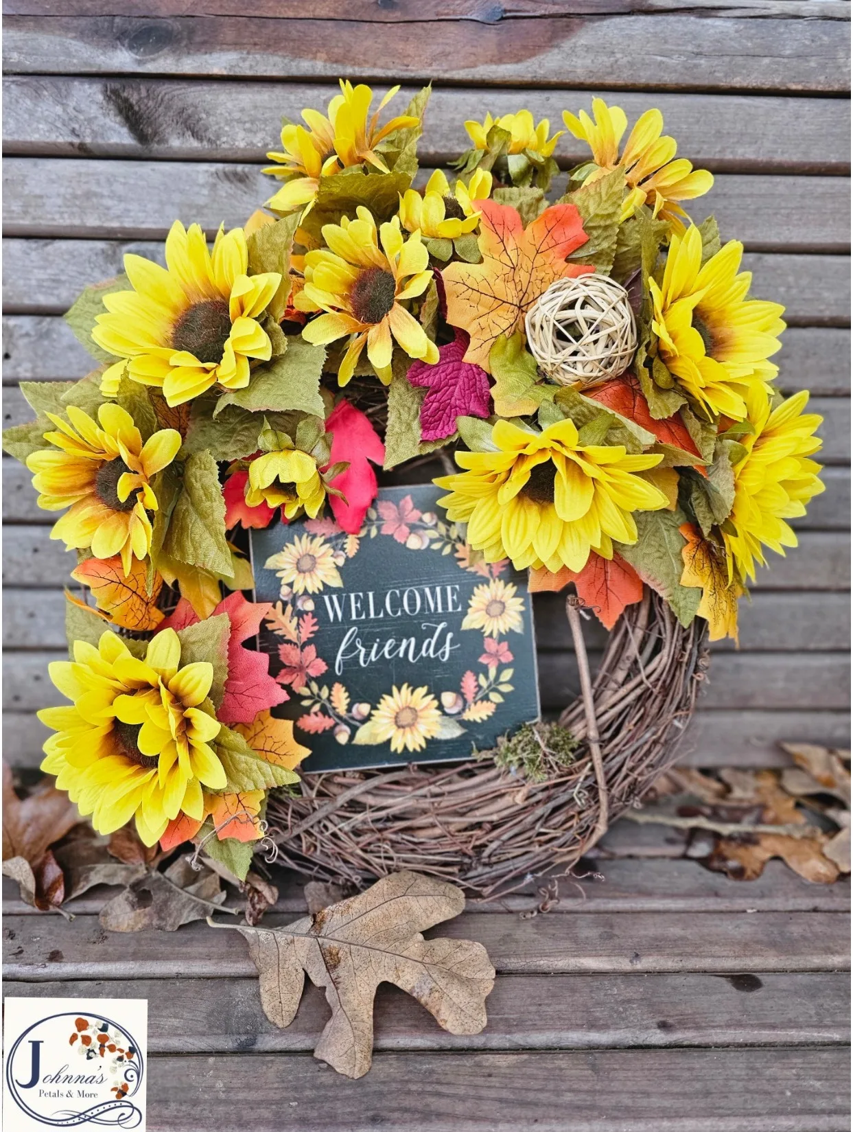 Welcome Friends Grapevine Wreath Welcome Friends Grapevine Wreath