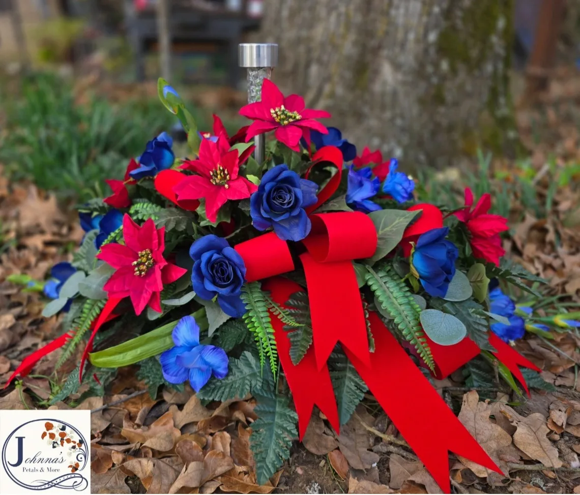 Red & Blue Christmas Silk Saddle Red & Blue Christmas Silk Saddle