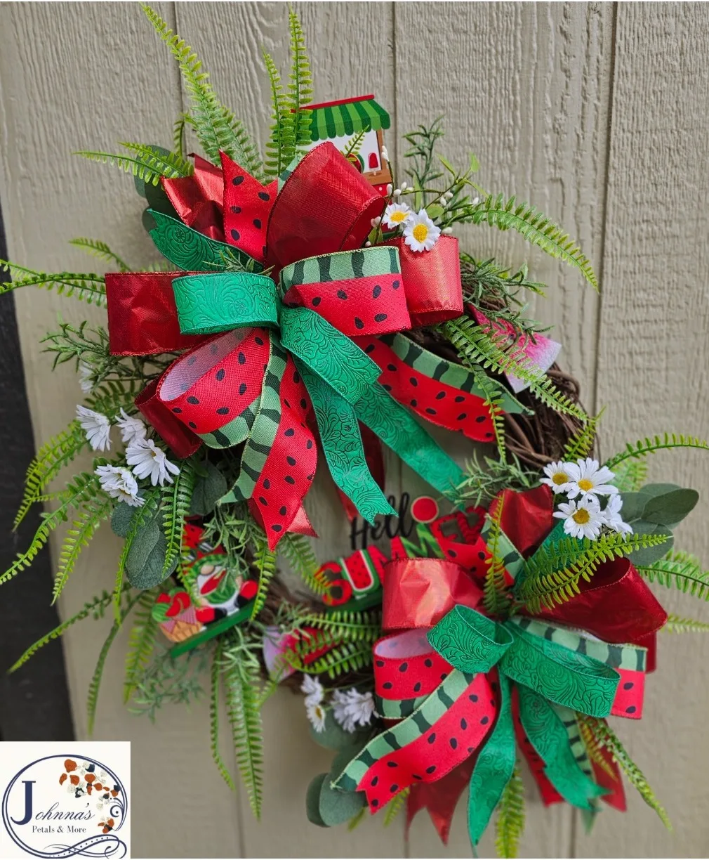 Watermelon Theme Grapevine Wreath Watermelon Theme Grapevine Wreath