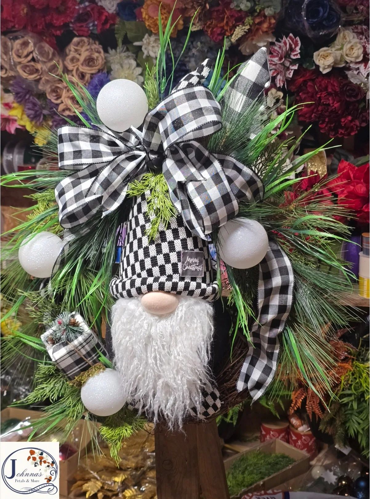 Gnome Grapevine Christmas wreath