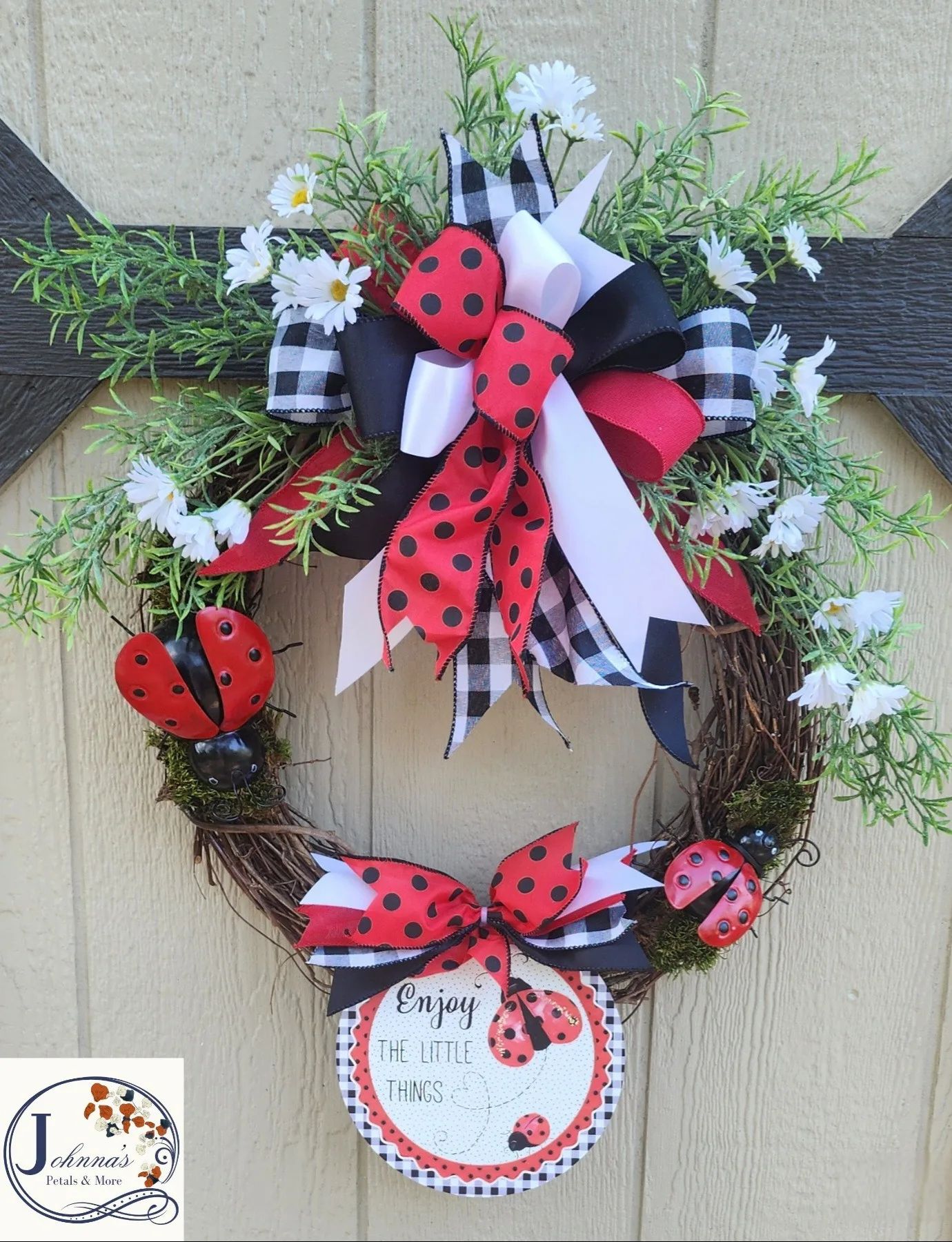 Ladybug Grapevine Wreath