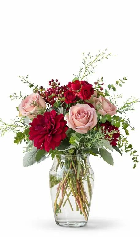 Crimson Blush Garden Bouquet
