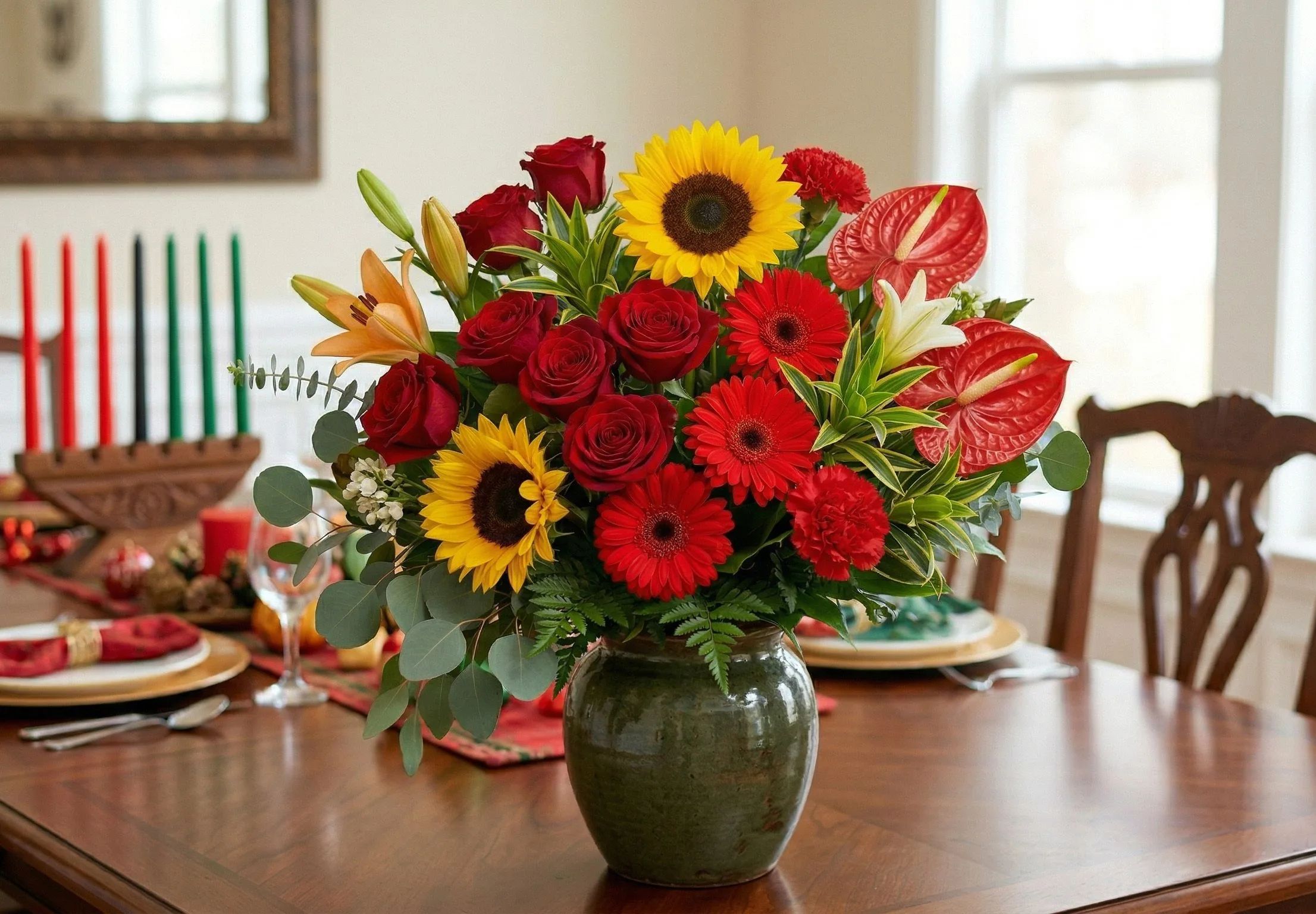 Kwanzaa Designer’s Choice Flower Arrangement