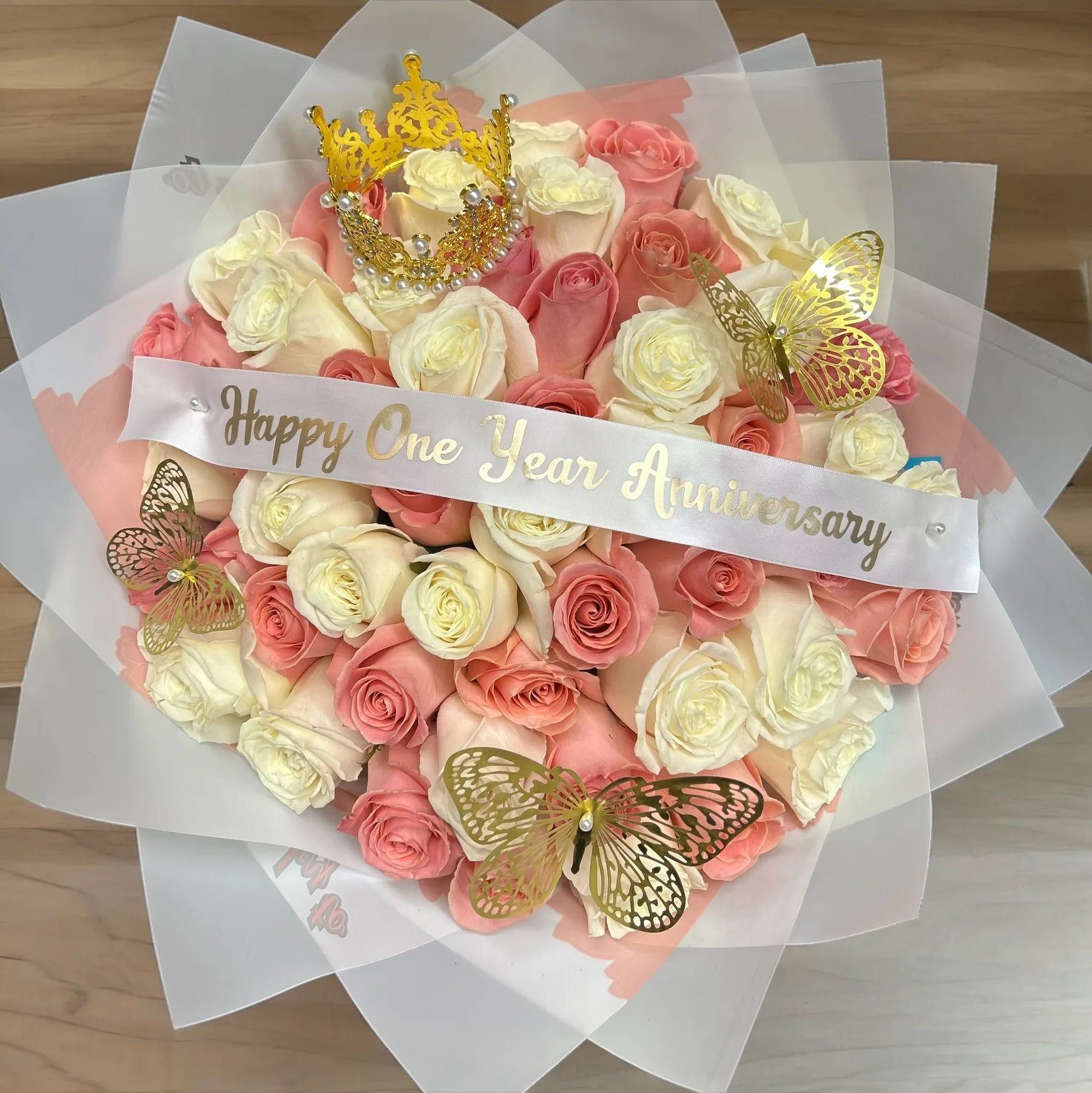 Blush & Ivory Luxury Rose Bouquet