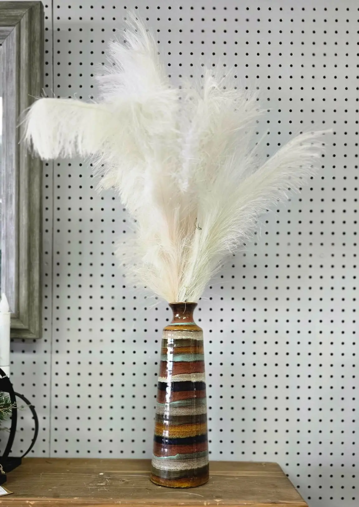 Striped Ceramic Vase Pompous grass is optional need price and size Striped Ceramic Vase Pompous grass is optional need price and size