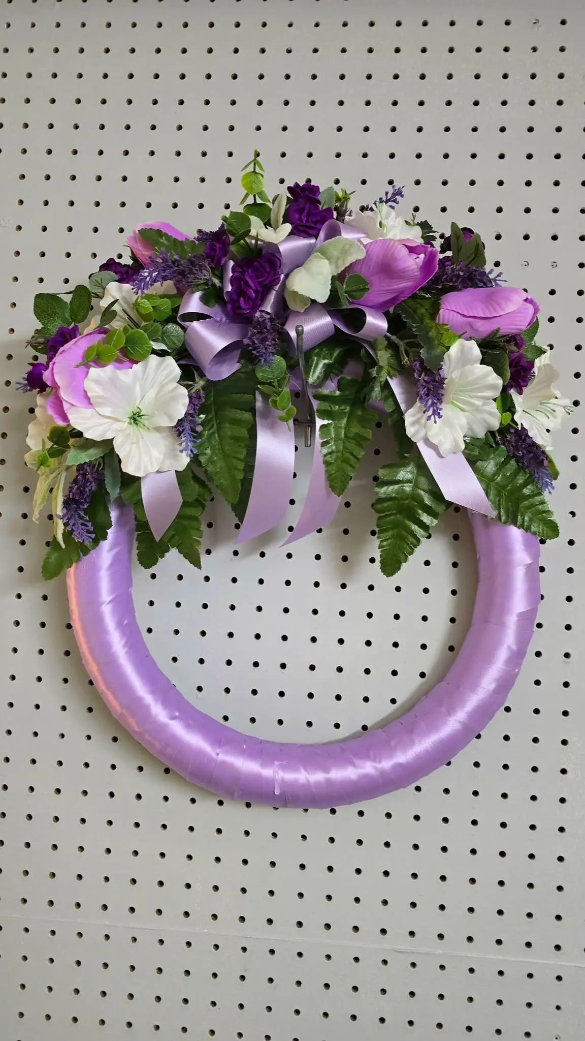 Purple Cemetery Wreath