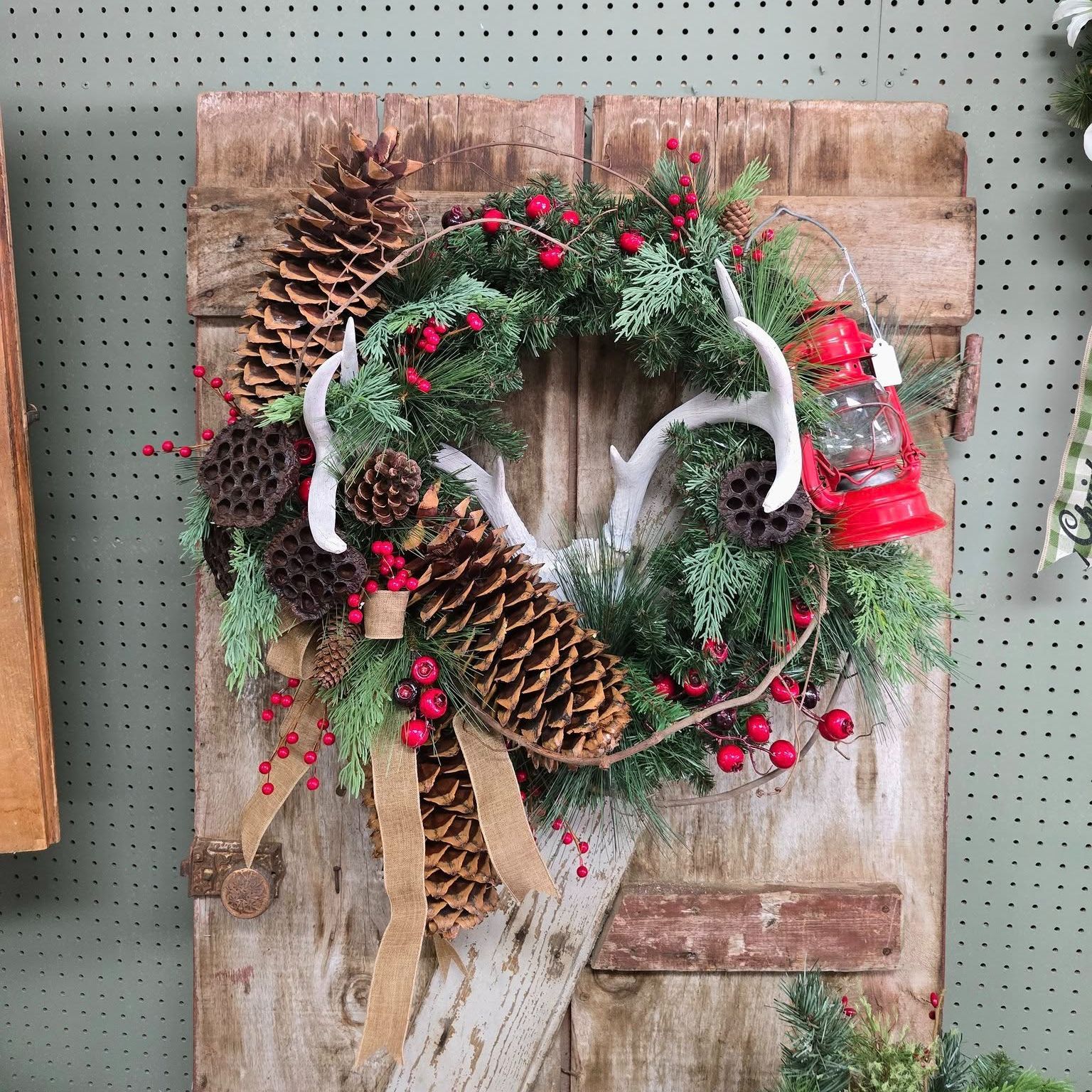 Deer Antlers Christmas Wreath