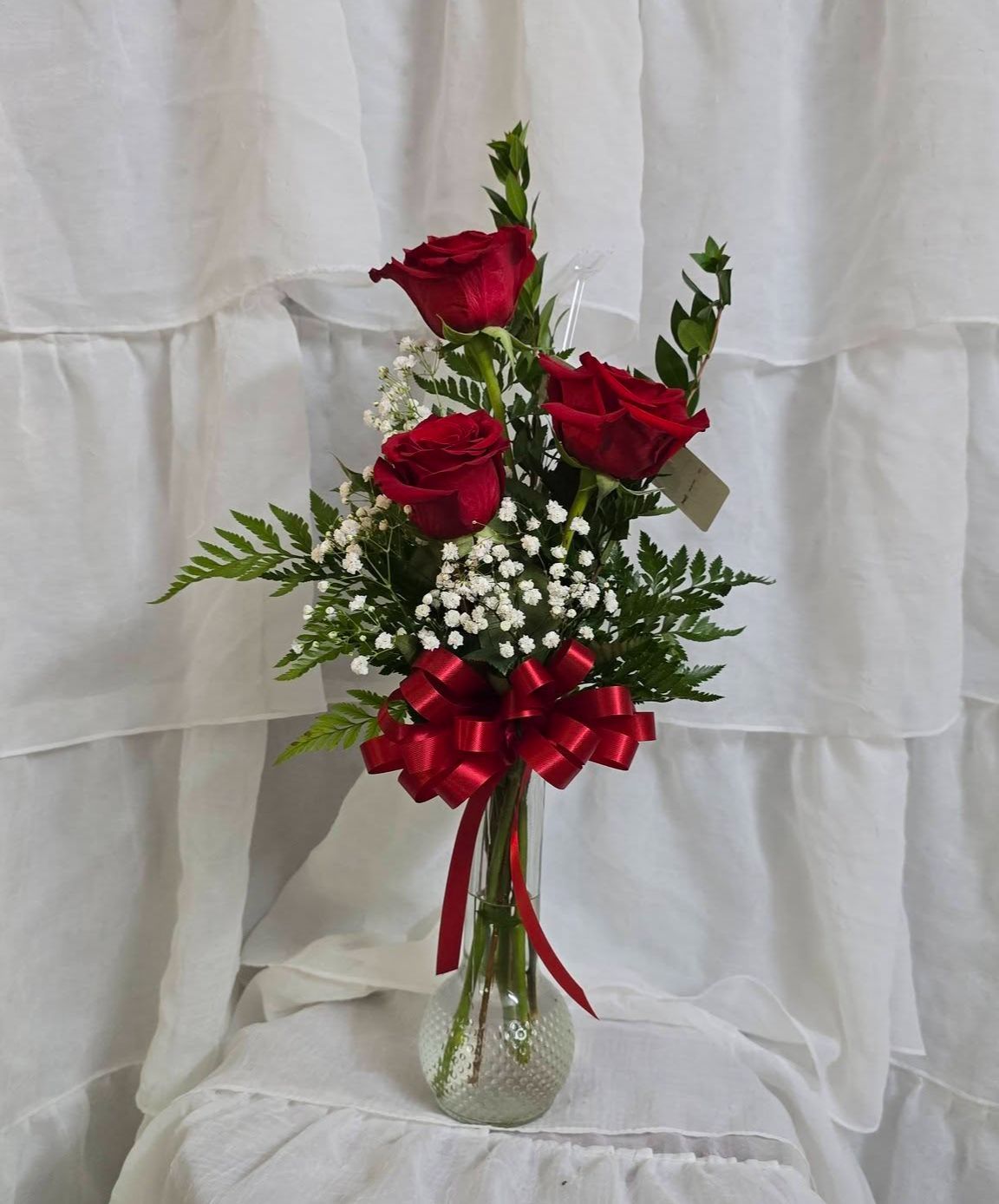 Roses 3 - 6 -  9 -12 In Vase