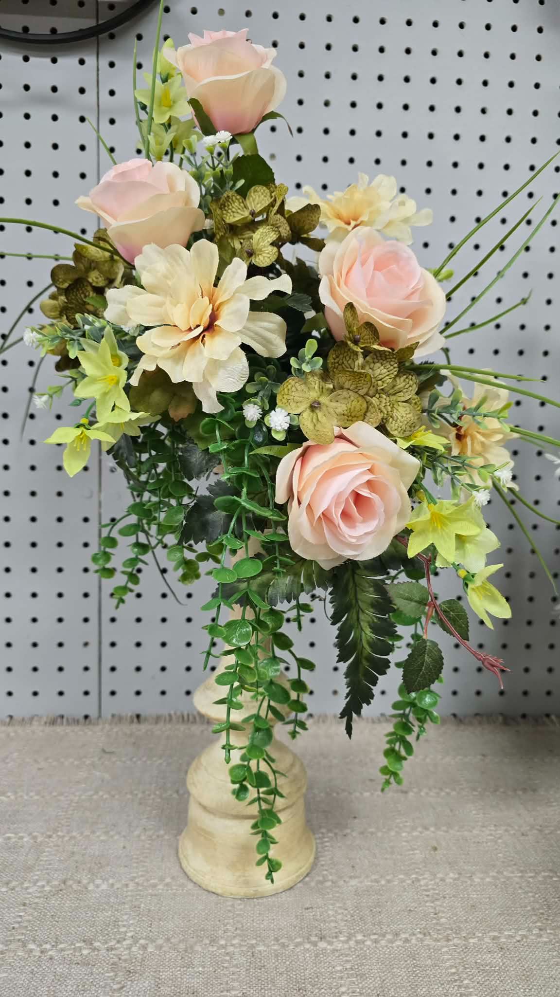 Multi - Height Silk Flower Candelsticks Multi - Height Silk Flower Candelsticks