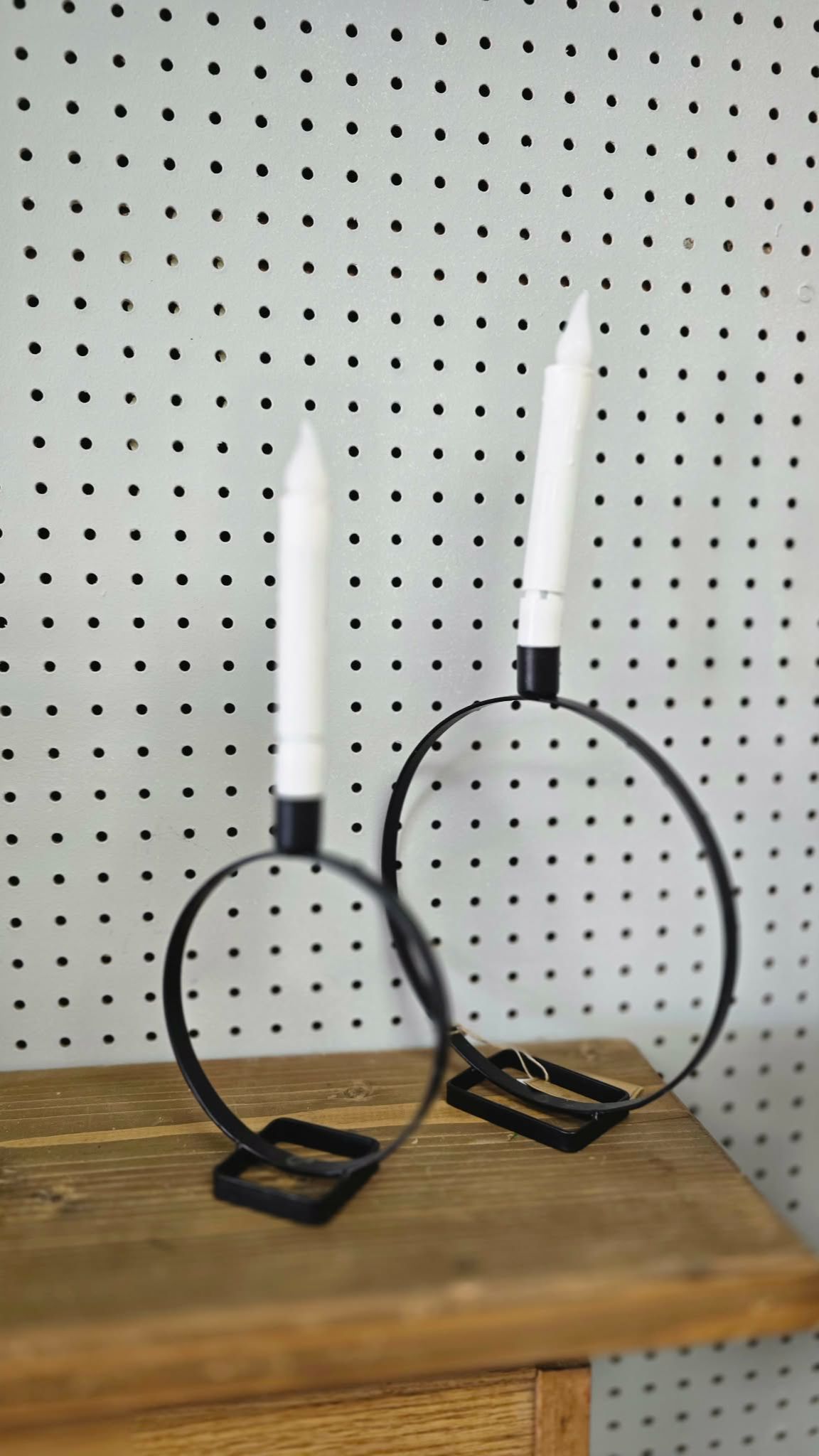 Round Candle Holders a pair