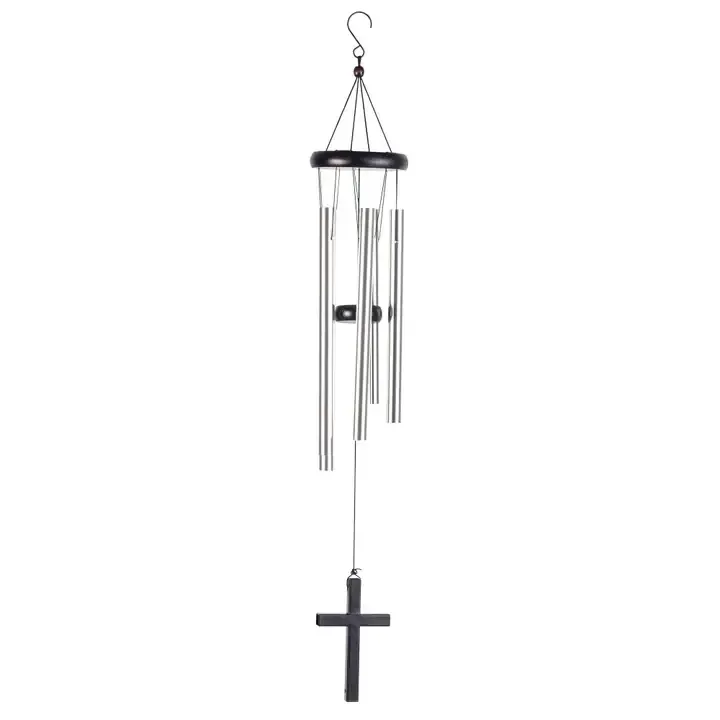 Windchime Black Metal Cross Sail 35"