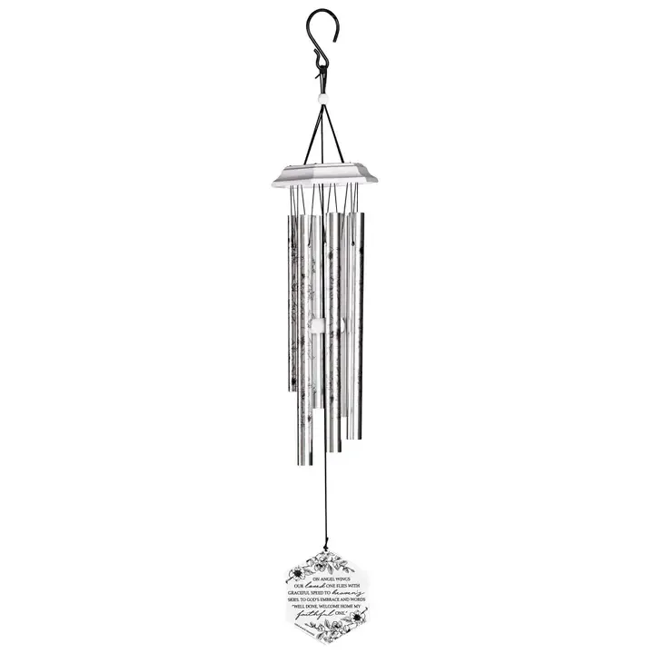 Windchime Iron Sail Angels Wings White Windchime Iron Sail Angels Wings White