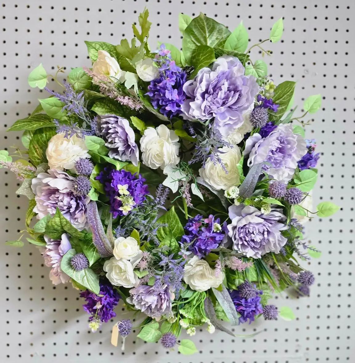 Lavender Silk Flower Wreath