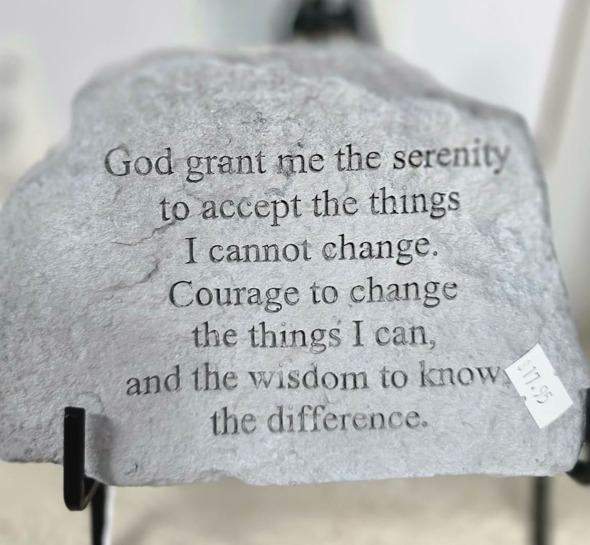 Serenity Prayer Garden Stone