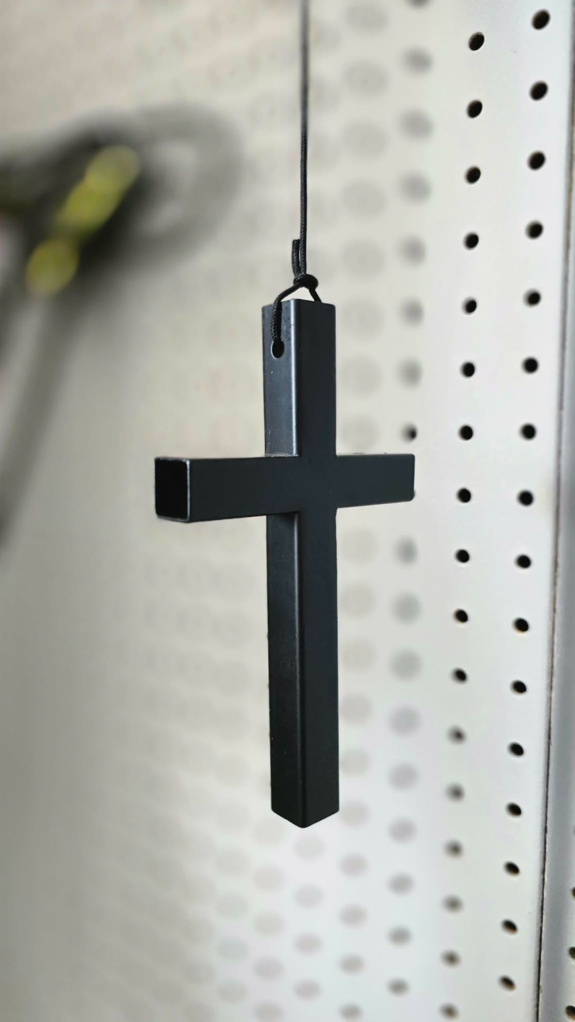 Windchime Black Metal Cross Sail 35"