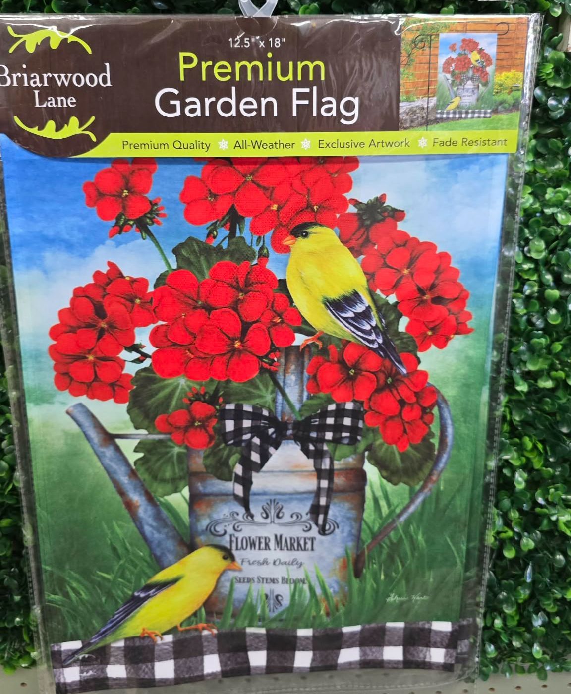 Garden FLags size  12.5"x18"