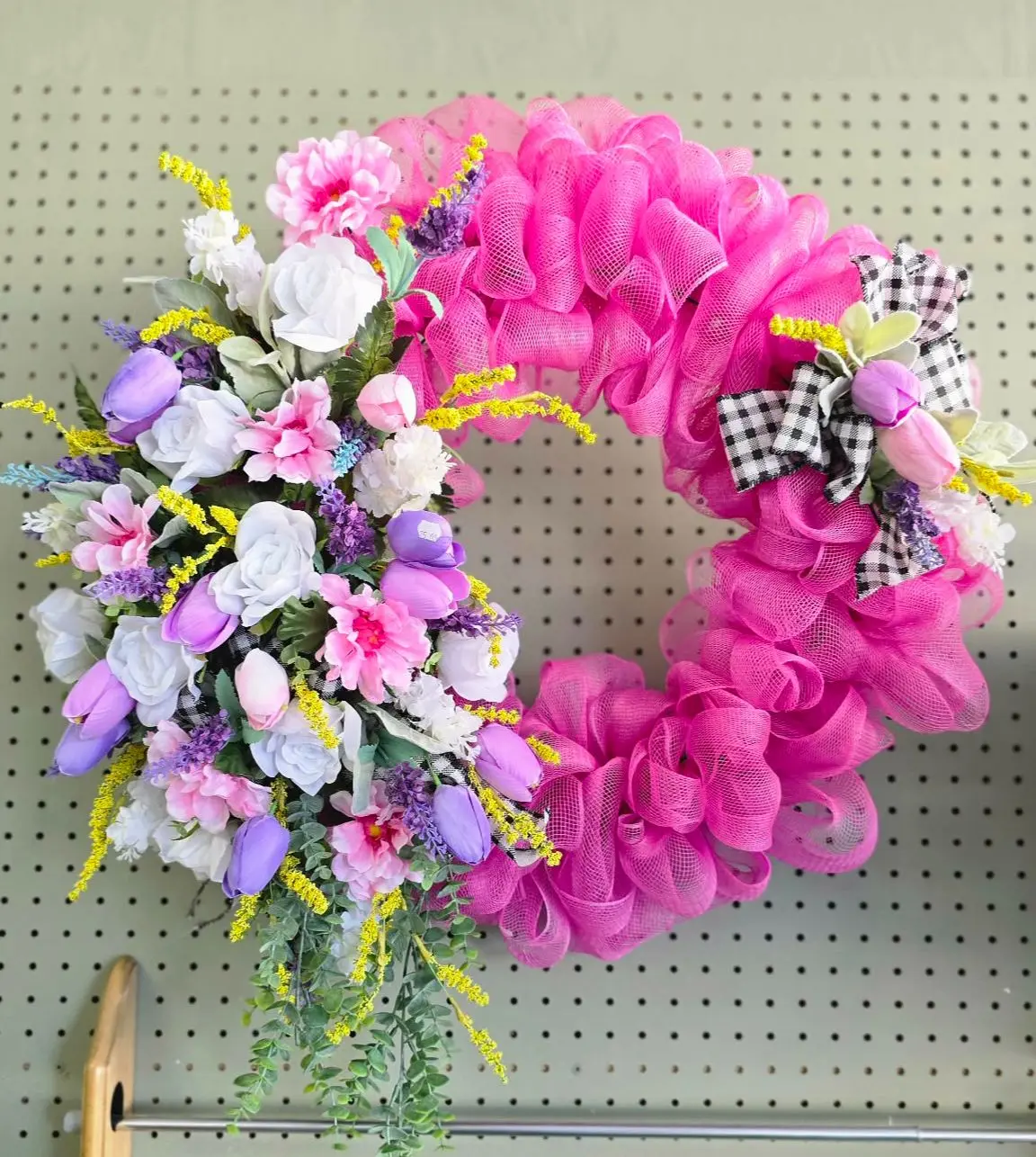 Spring Silk Flower Wreath Tulips Spring Silk Flower Wreath Tulips