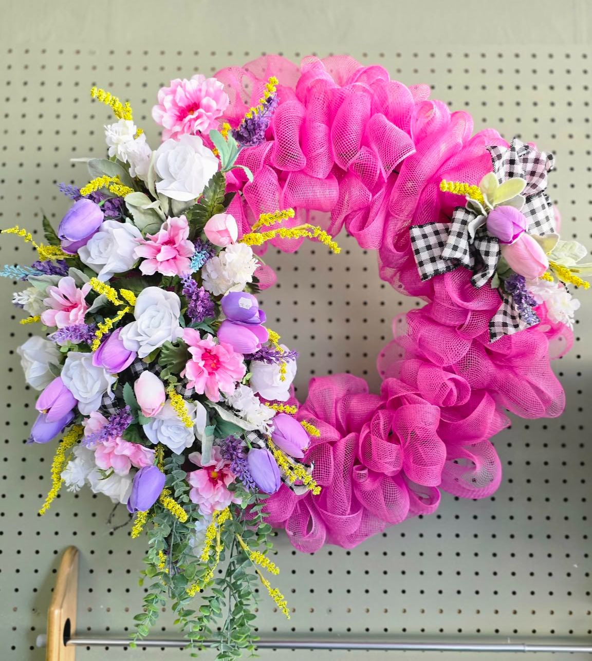 Spring Silk Flower Wreath Tulips Spring Silk Flower Wreath Tulips