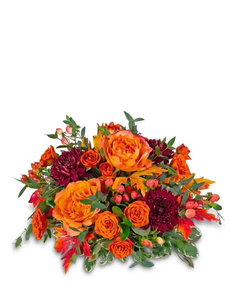 Persimmon Gathering Centerpiece Flower Arrangement Persimmon Gathering Centerpiece Flower Arrangement