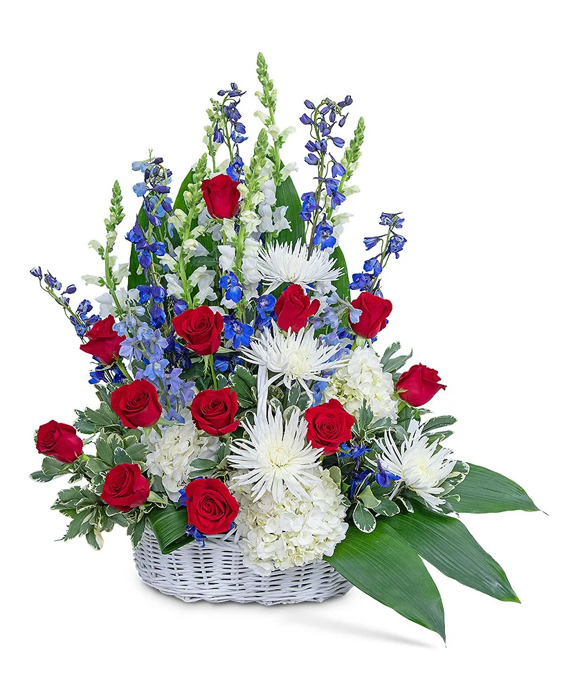Freedom Tribute Basket Funeral Arrangement Freedom Tribute Basket Funeral Arrangement