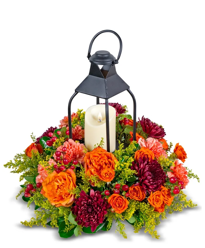 Hearthstone Lantern Flower Arrangement Hearthstone Lantern Flower Arrangement