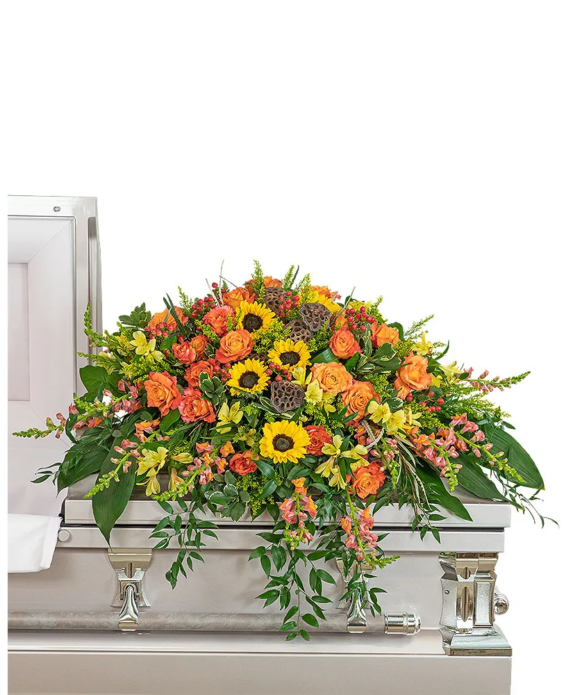 Sunset Reflections Casket Spray Funeral Arrangement Sunset Reflections Casket Spray Funeral Arrangement
