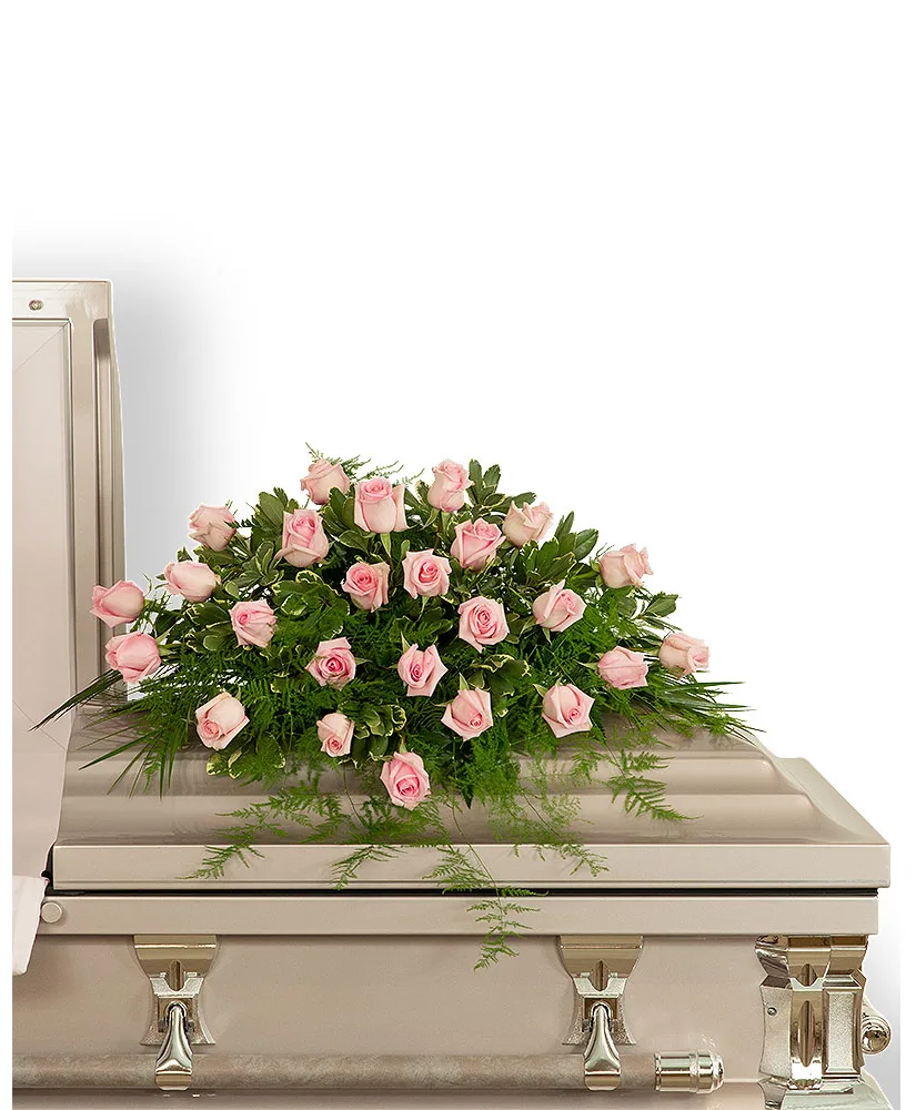 Pink Tranquility Casket Spray Funeral Arrangement Pink Tranquility Casket Spray Funeral Arrangement