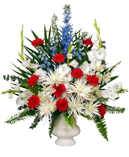 Patriotic Memorial Funeral Flowers