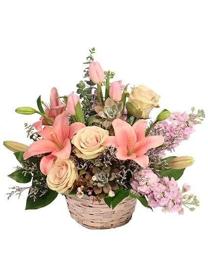 Soft Embrace Basket Arrangement Soft Embrace Basket Arrangement