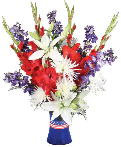 Red White & True Blue Floral Arrangement Red White & True Blue Floral Arrangement