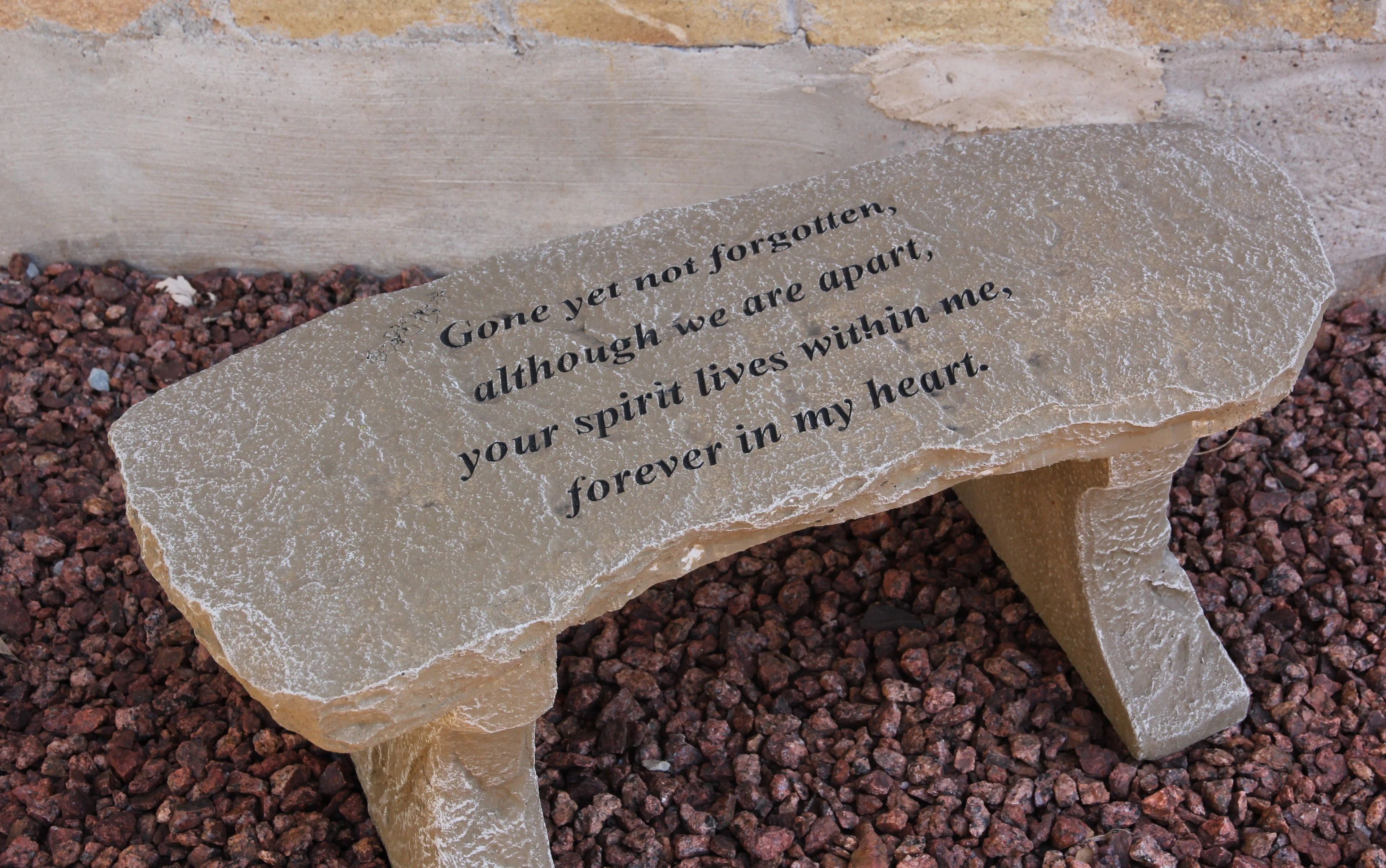 Gone Yet Not Forgotten Memorial Bench