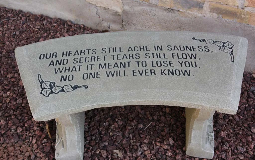 Our Hearts Still Ache Memorial Bench Our Hearts Still Ache Memorial Bench