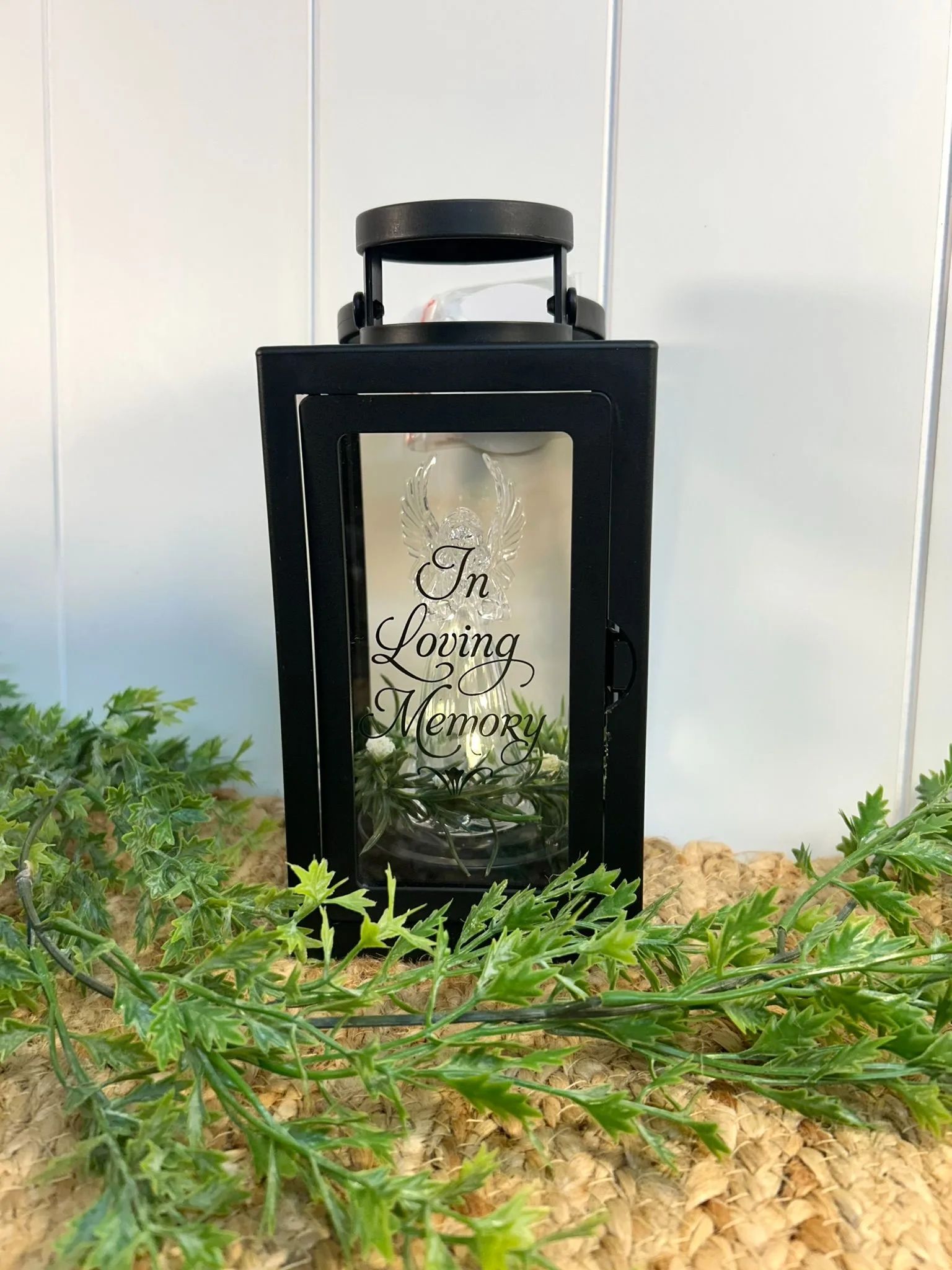 In Loving Memory Angel Flameless Lantern