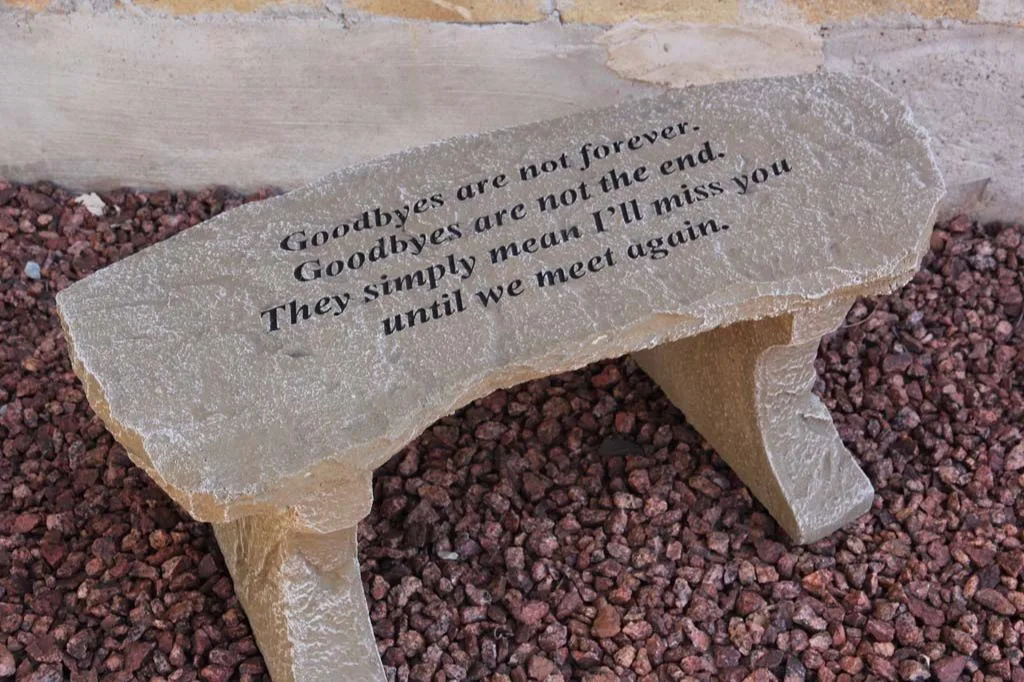 Goodbyes Are Not Forever Memorial Bench Goodbyes Are Not Forever Memorial Bench