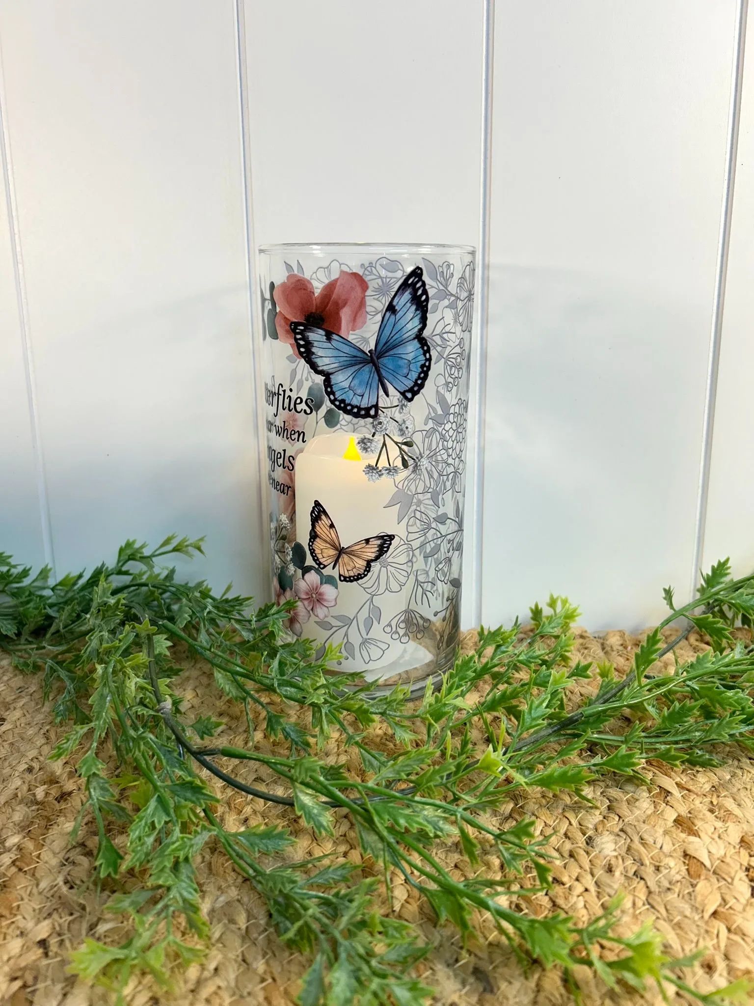 Butterflies Appear Hurricane Candle
