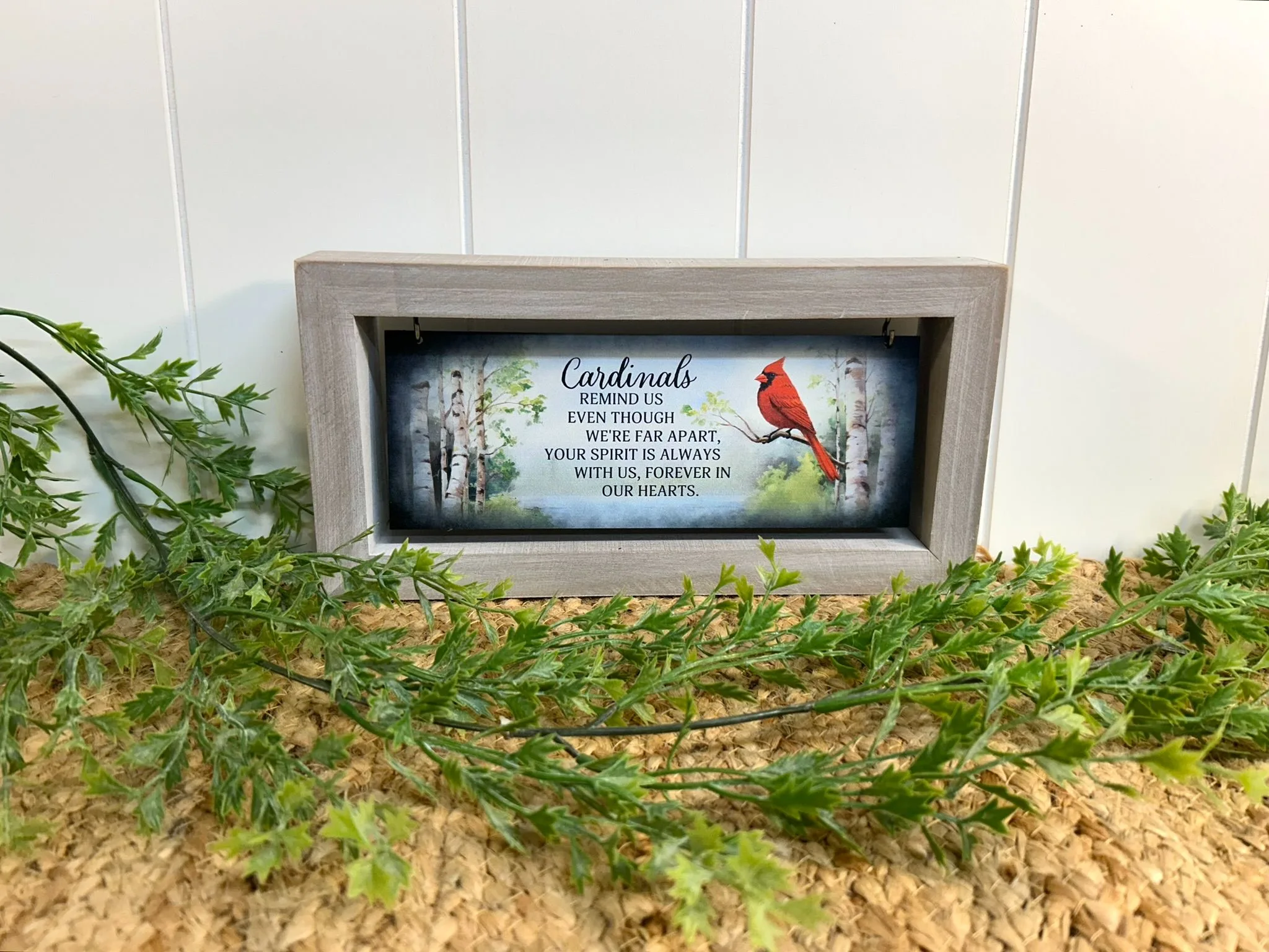 Cardinals Remind Us Framed Message Bar Cardinals Remind Us Framed Message Bar