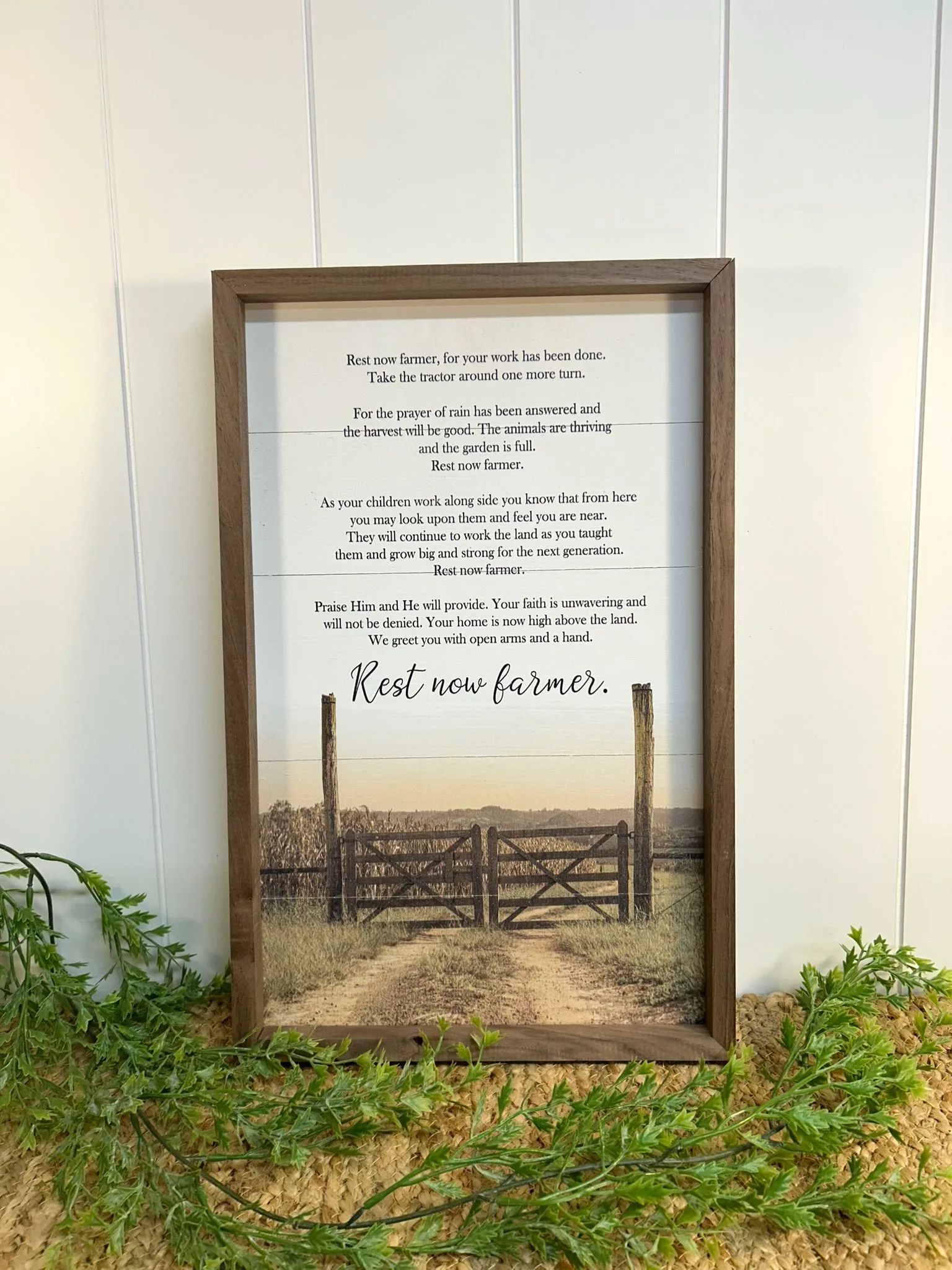 Rest Now Farmer Wall Art