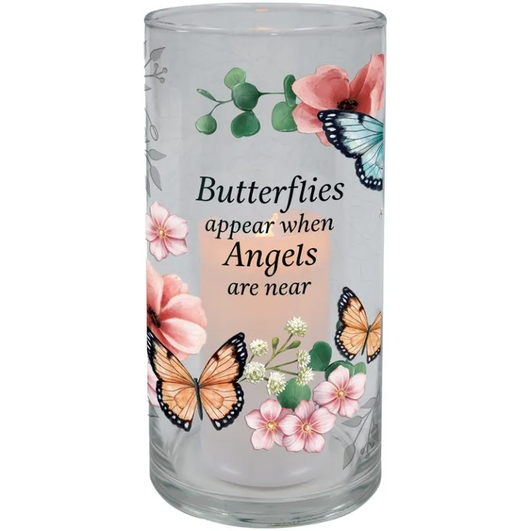 Butterflies Appear Hurricane Candle Butterflies Appear Hurricane Candle