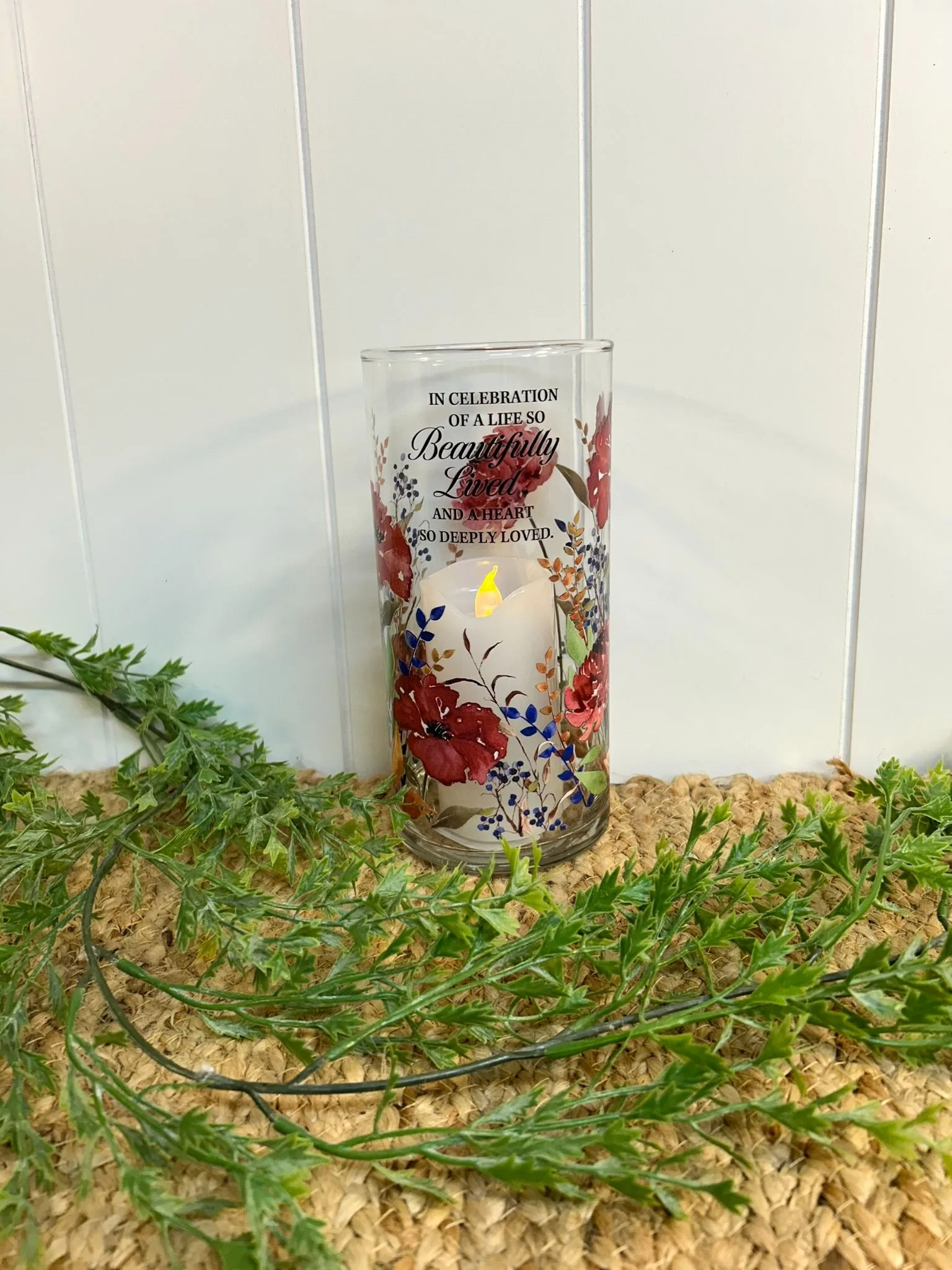 Beautifully Lived Hurricane Candle Beautifully Lived Hurricane Candle